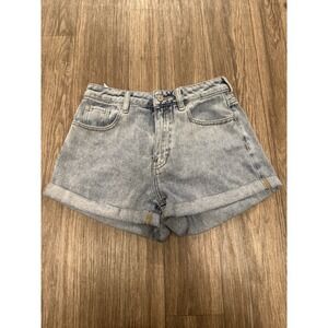 PACSUN - Blue Denim Mom Shorts, Women's‎ 26, MUST SEE! 100% Cotton
